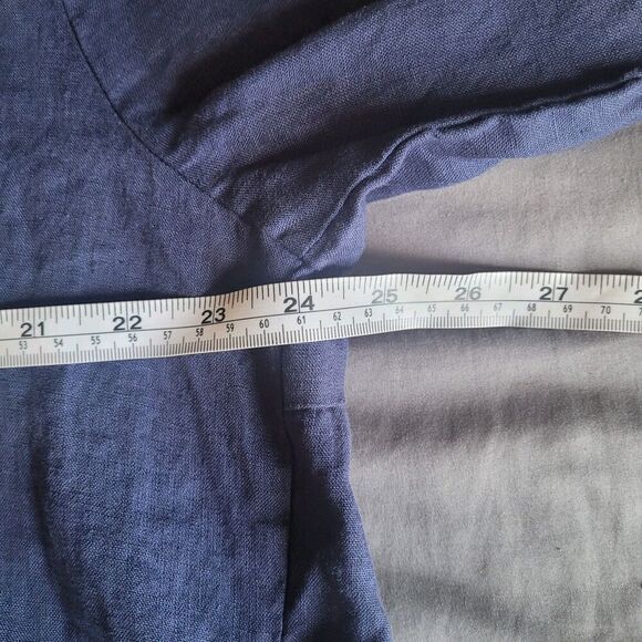 Grae Cove Linen Midi Wrap Dress Womens Plus Size XXL  Short Sleeve Lightweight - Picture 5 of 7